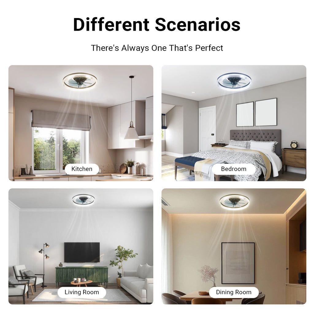 50cm Flush Mount Ceiling Fans with Light by USOR - Australian Ceiling Fan Store