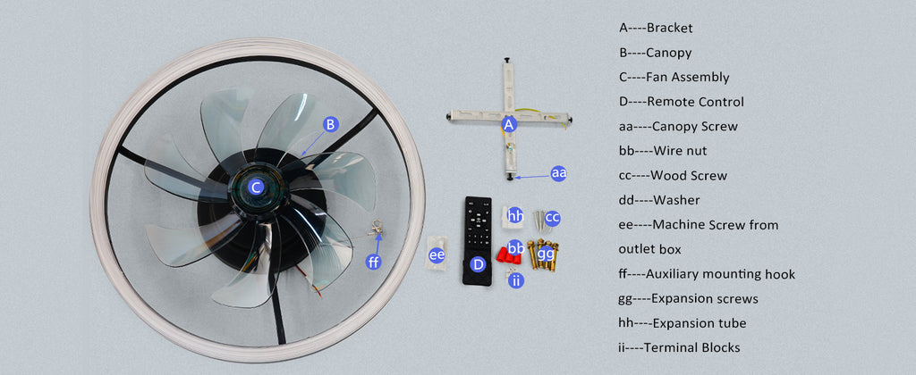 50cm Flush Mount Ceiling Fans with Light by USOR - Australian Ceiling Fan Store