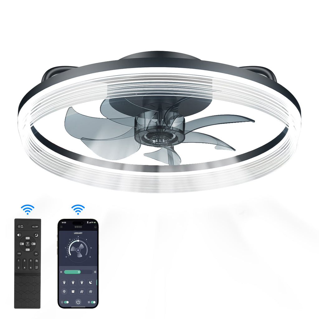 50cm Flush Mount Ceiling Fans with Light by USOR - Australian Ceiling Fan Store