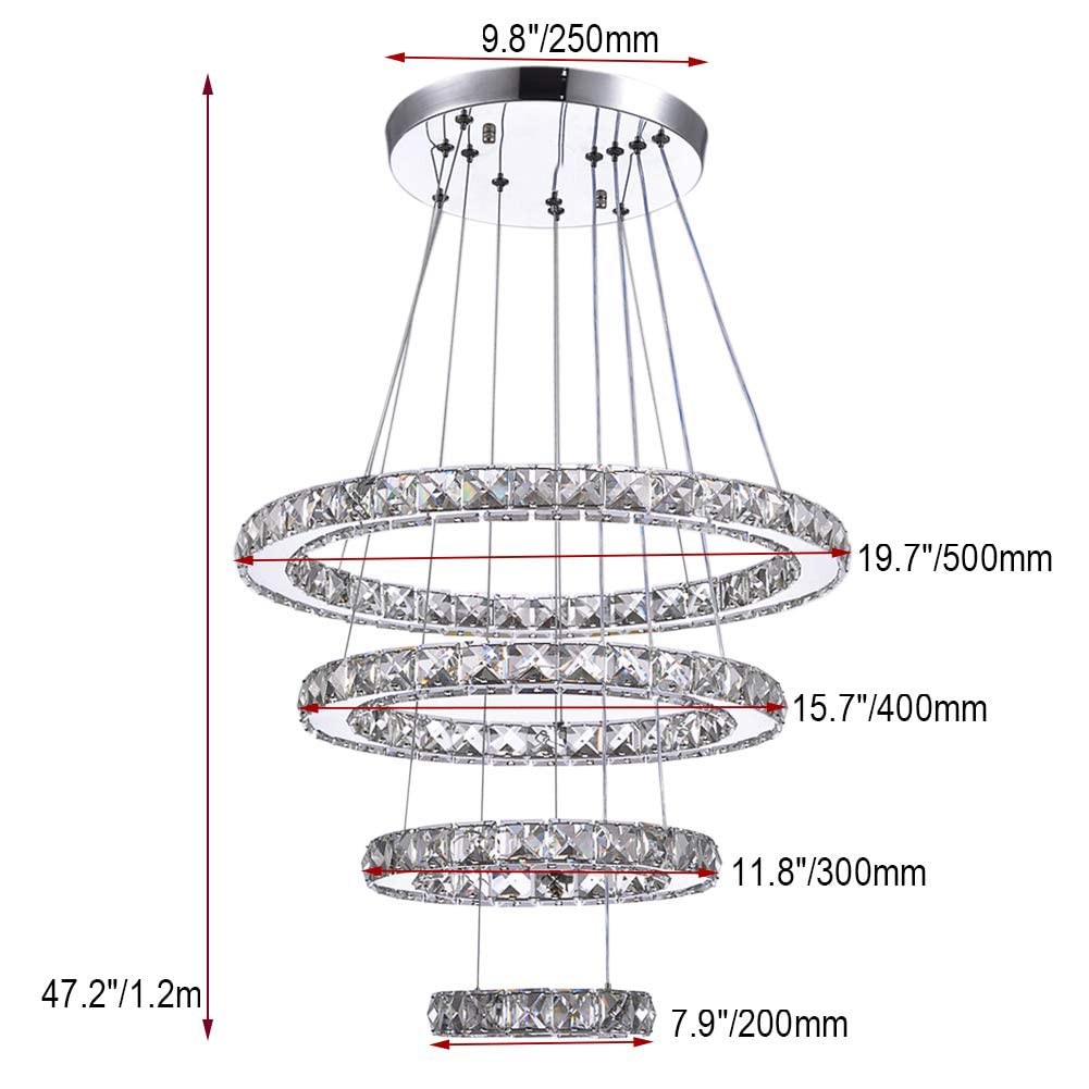 4/6Rings Crystal Chandelier by USOR - Australian Chandelier Store
