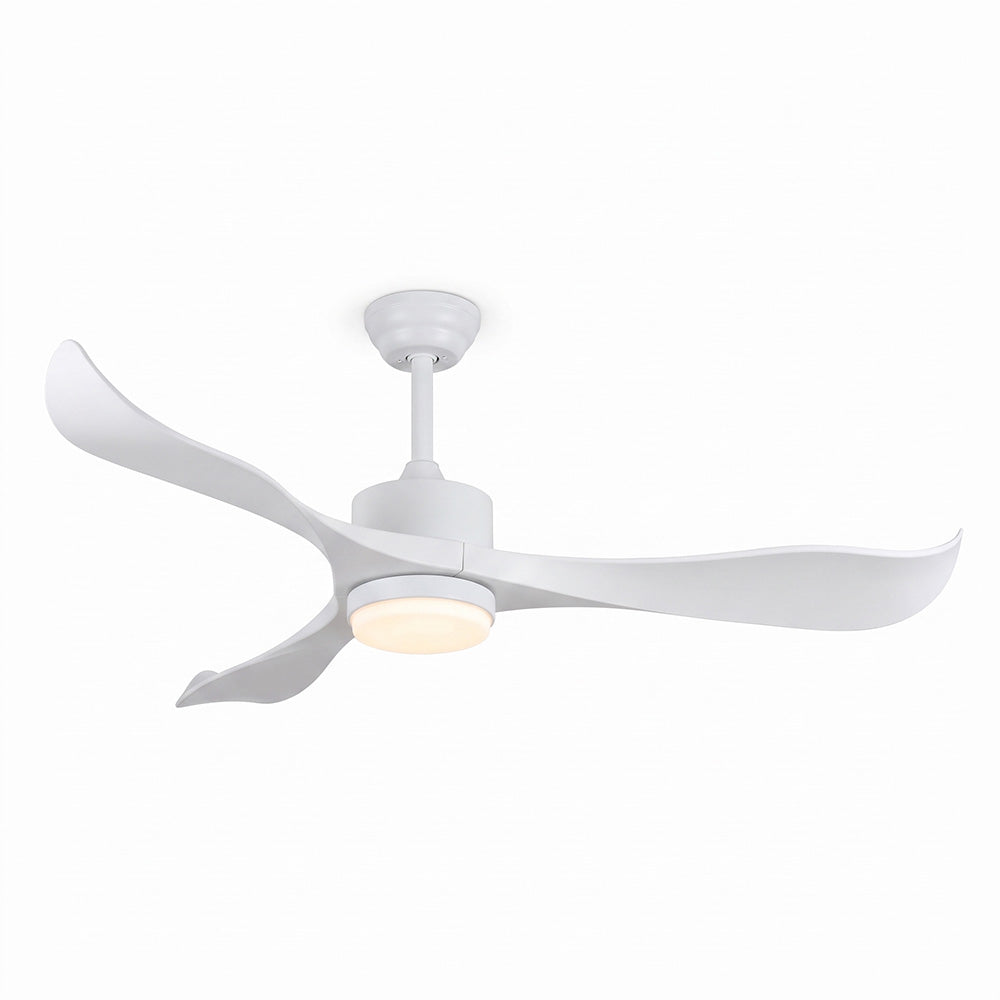 52'' Ceiling Fan with Light Designer Pure White  ABS Blades CF-5215