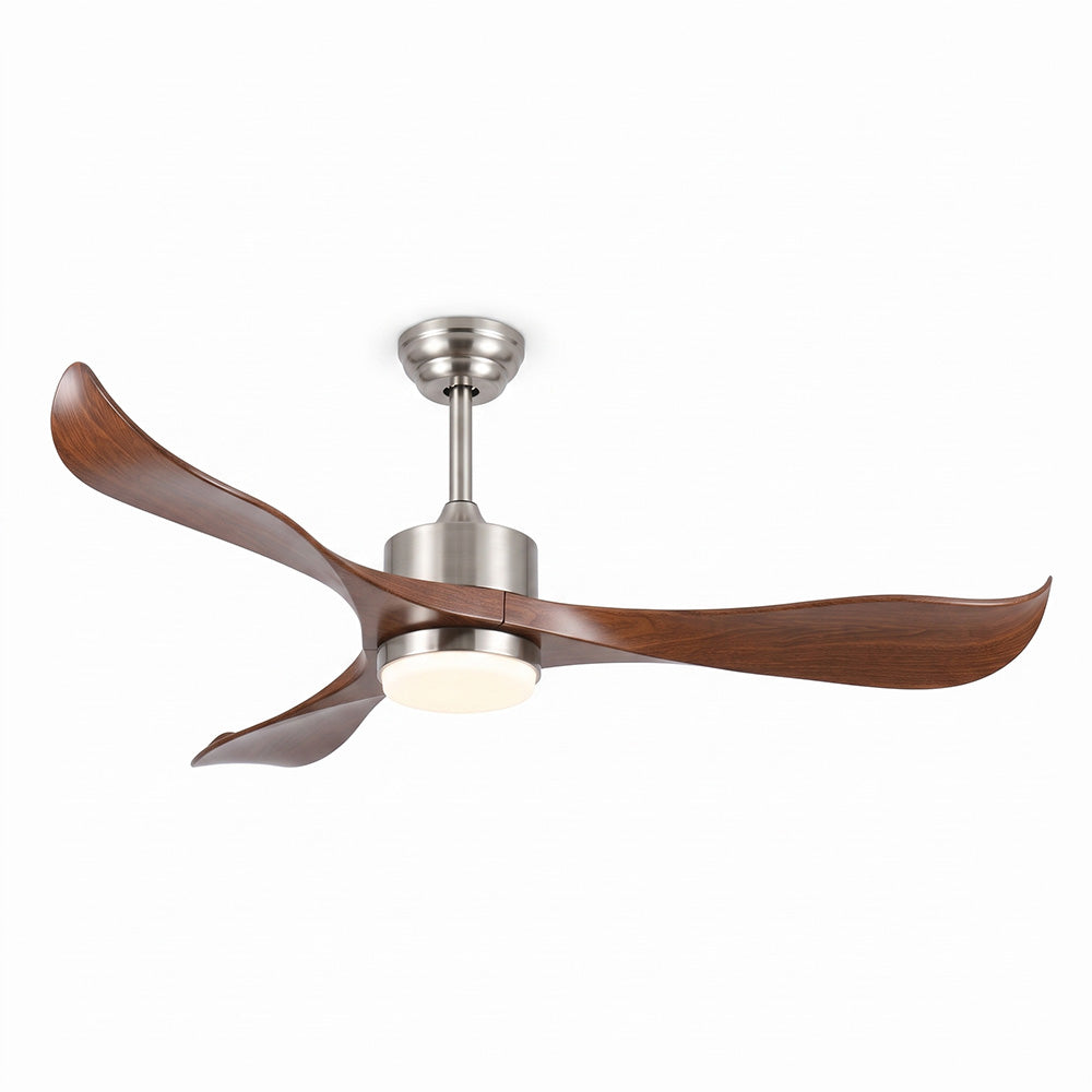 52" Ceiling Fan with Light Designer Silver&Brown ABS Blades CF-5213