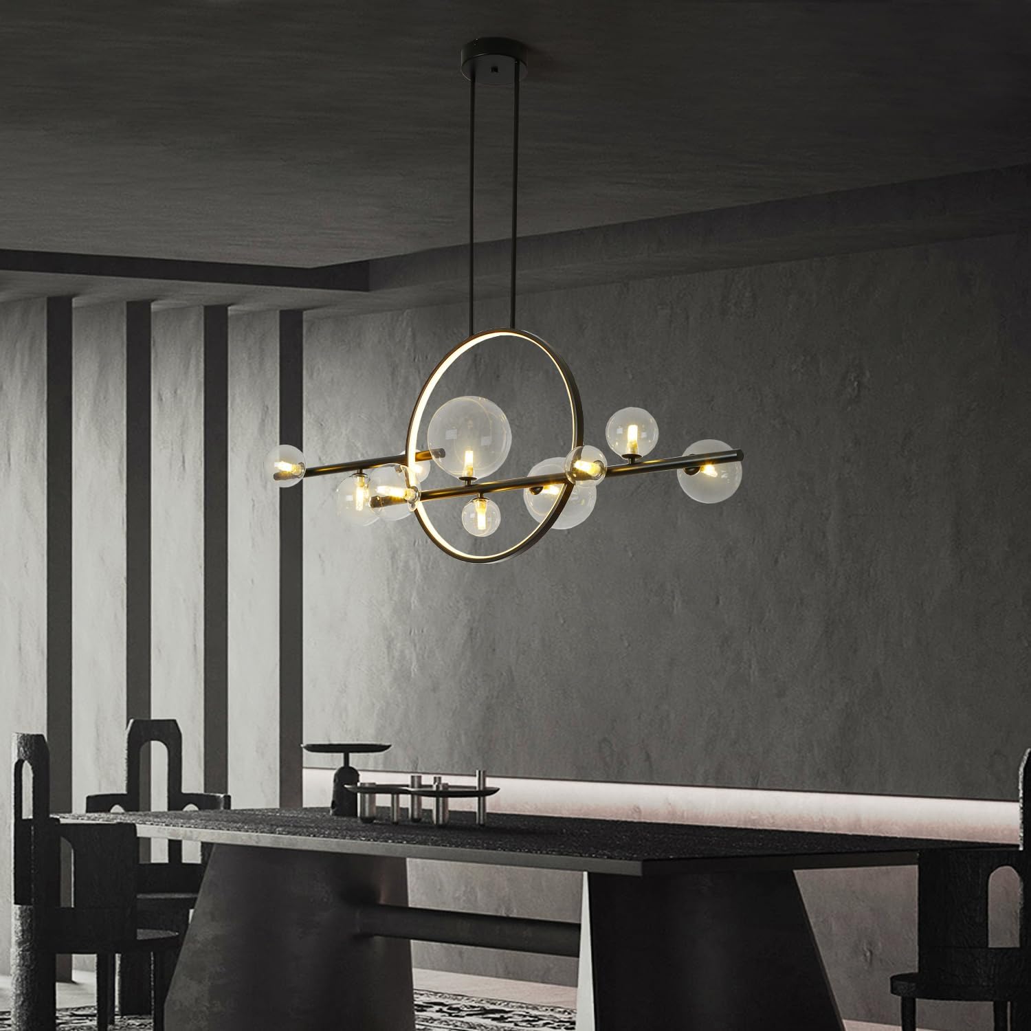  10-Light LED Glass Globe Sputnik Chandelier by USOR - Australian Chandelier Store