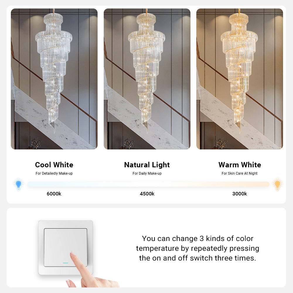 Luxury Spiral Crystal Chandelier by USOR - Australian Chandelier Store