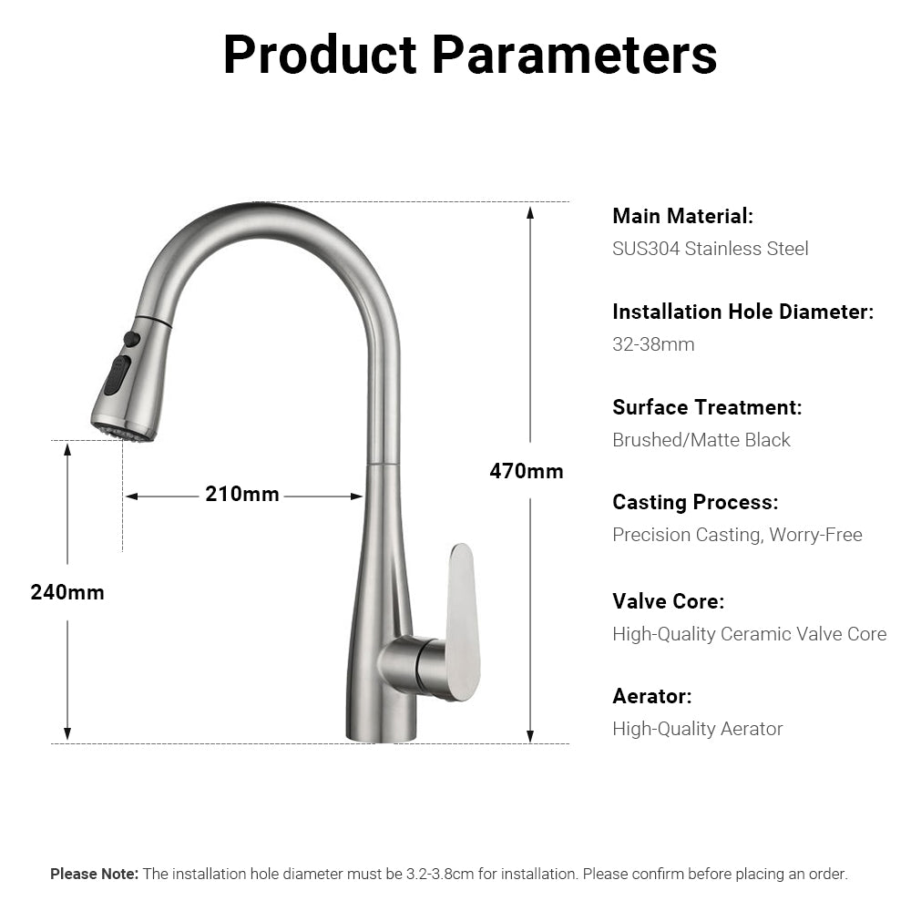 Touch Control Kitchen Mixer Tap by USOR - Australian Furniture & Homeware Store