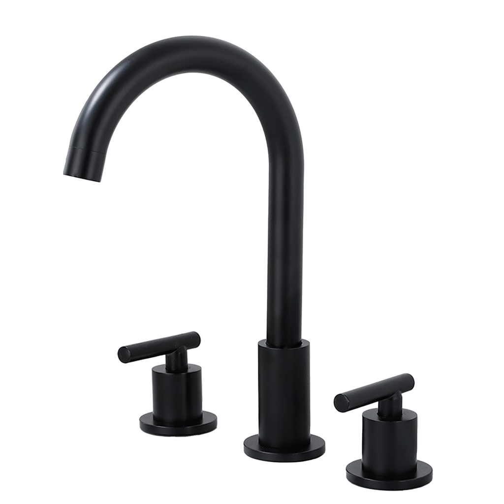 Brass Bathroom Basin Mixer Tap Vanity Faucet 2-Handle Tapware Black