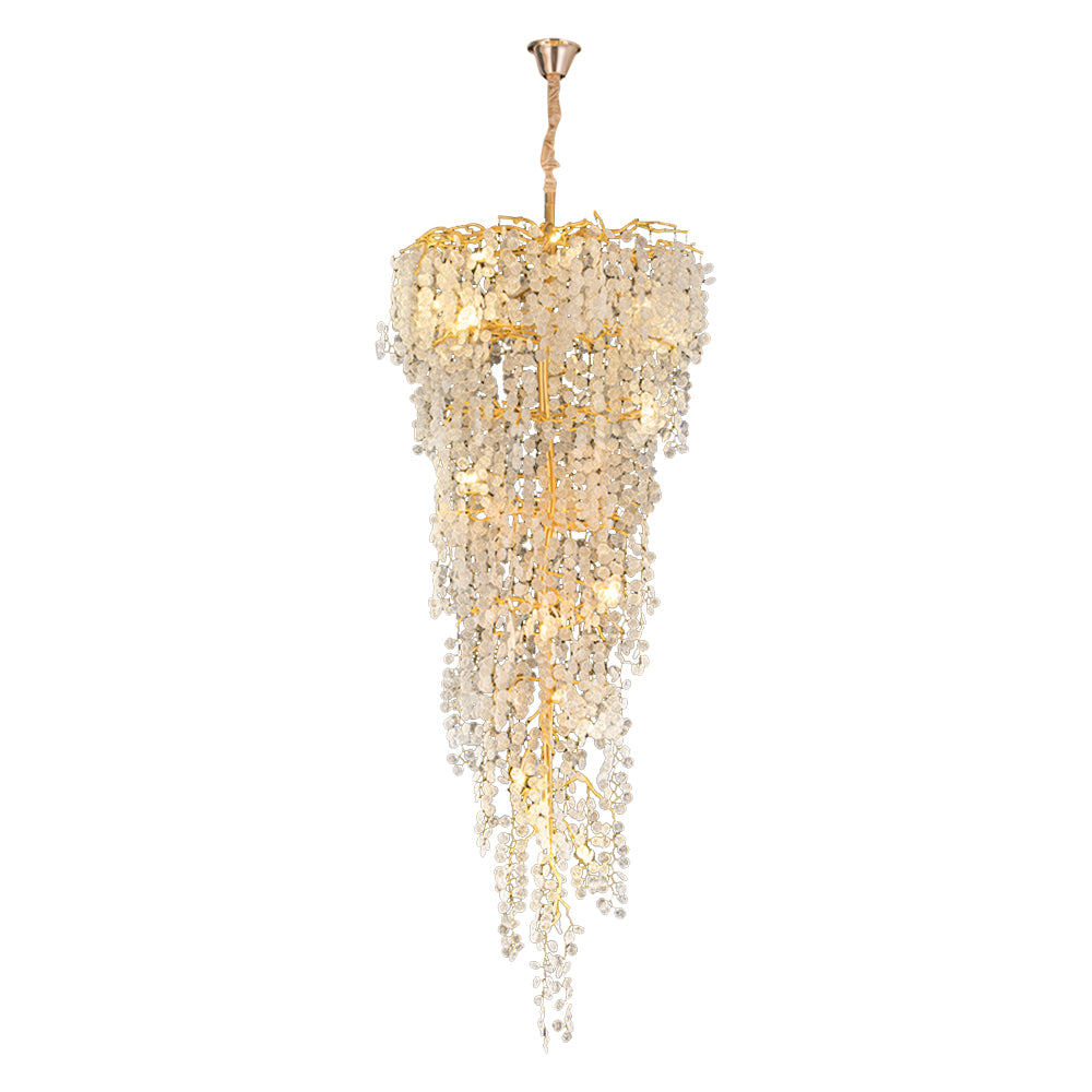 Luxury Crystal Tree Branches Chandelier 20-Lights Staircase Chandelier 180cm