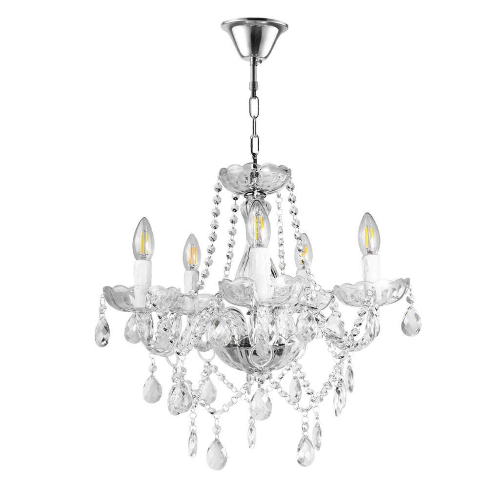 Vintage Crystal Glass Chandelier Large Ceiling Pendant Light