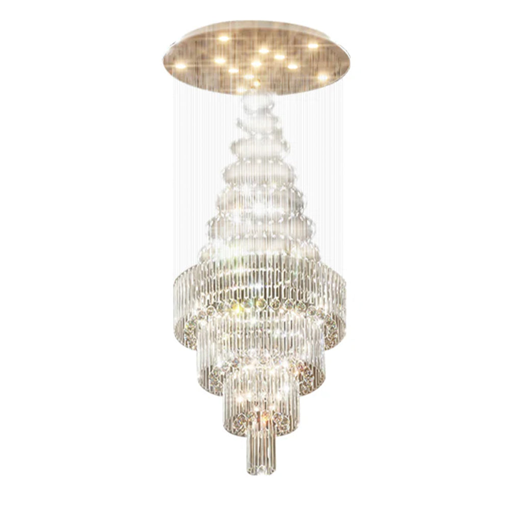 High Ceiling Chandelier Crystal Raindrop Chandeliers Staircase Large Chandelier