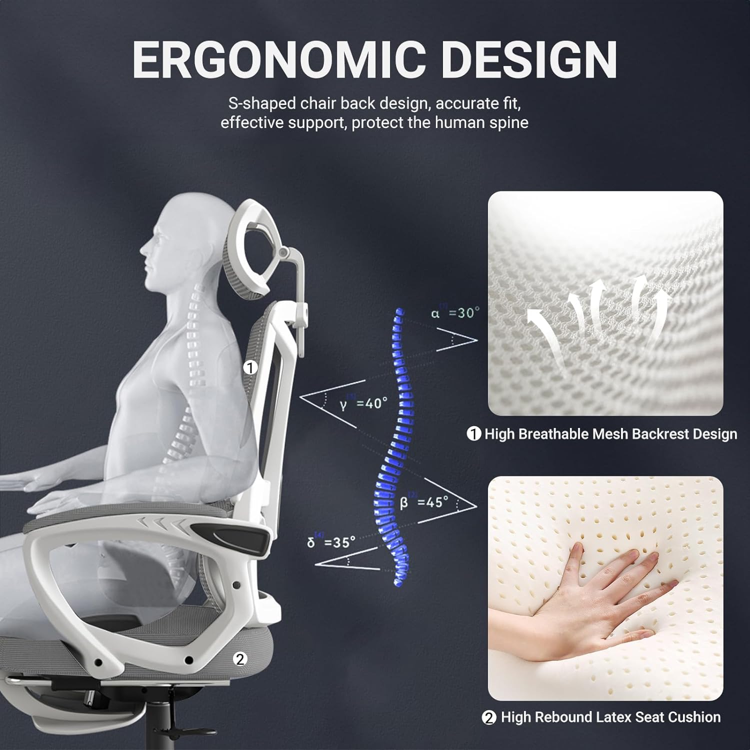 Ergonomic Office Chair by USOR - Australian Furniture& Homeware Store