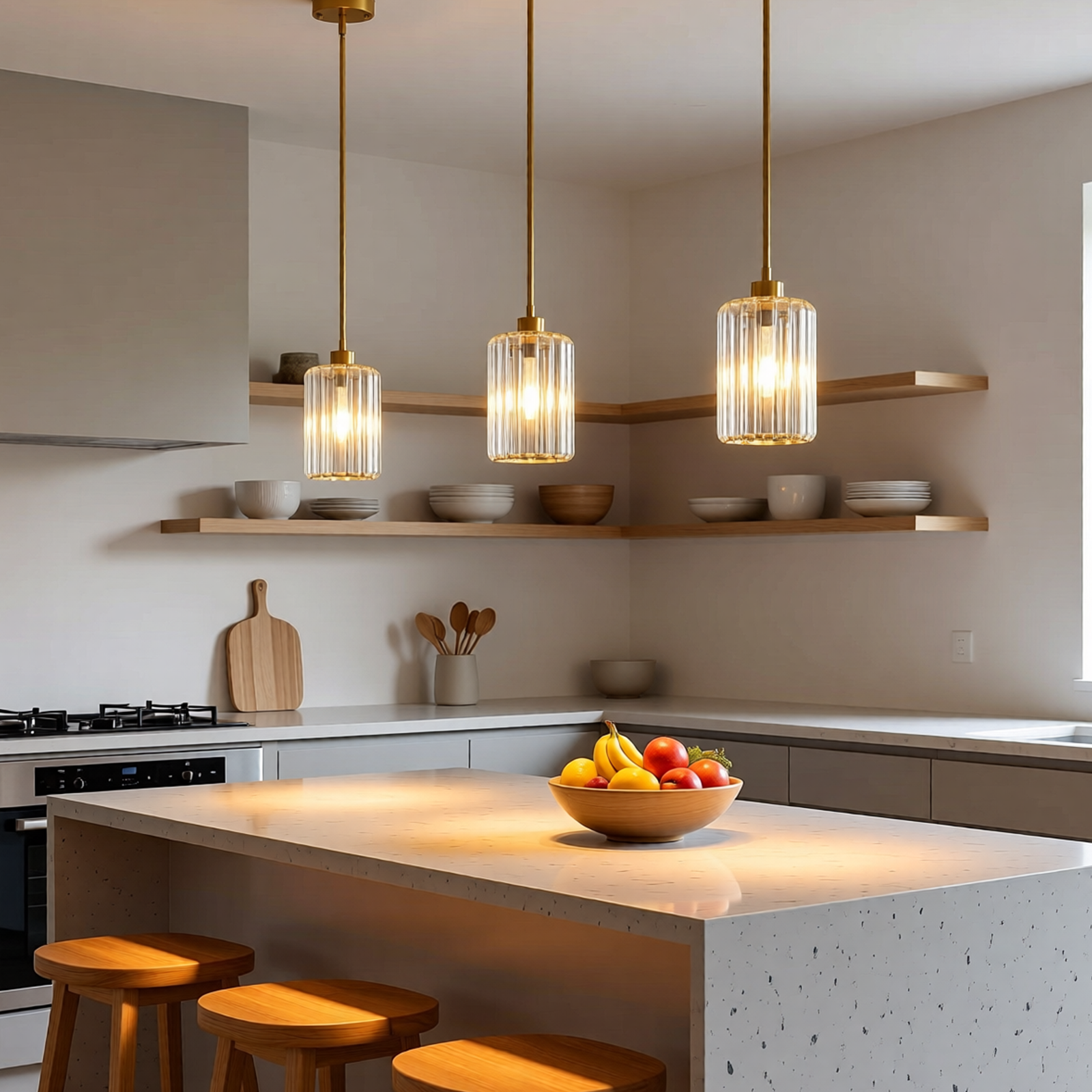 Modern Crystal Pendant Light Mini Chandelier Hanging Lamp Gold CL-SCL