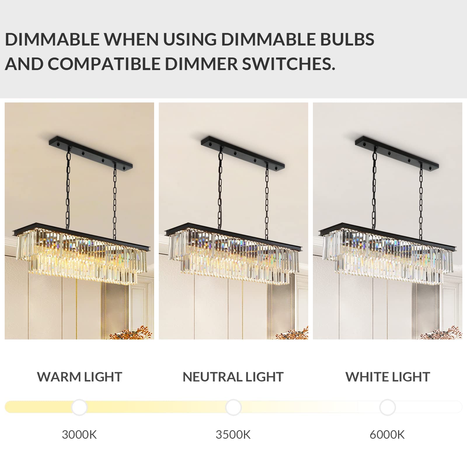 Luxury Crystal Strip Chandelier Gold Ceiling Light Lamp LED CL-CSCB