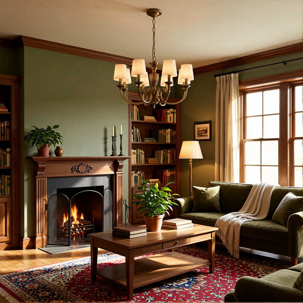 Solid Brass 6 Light Chandelier Antique Brass Pendant Lighting CL-VBC6