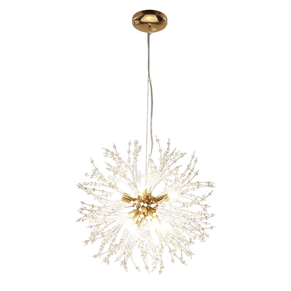 Crystal Chandelier Firework Ceiling Light Flush Mount Dandelion Pendant Light