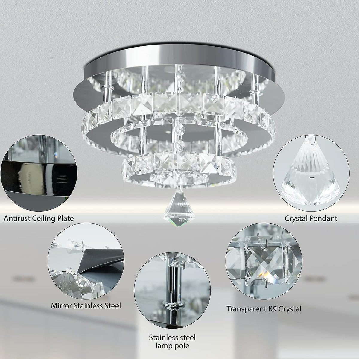 Mini LED Crystal Chandelier by USOR - Australian Chandelier Store