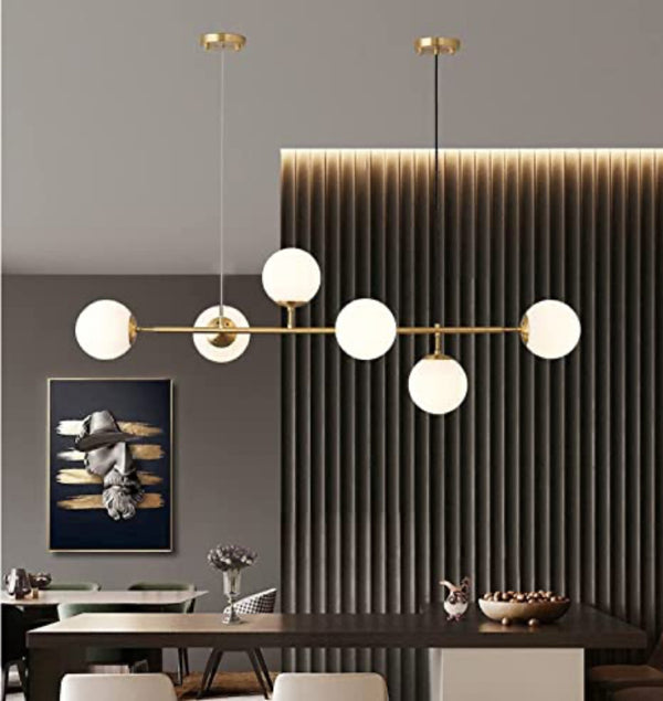 Modern Sputnik Chandelier 6 Light 125cm Ceiling Light Fixture 3 Color Temperatures