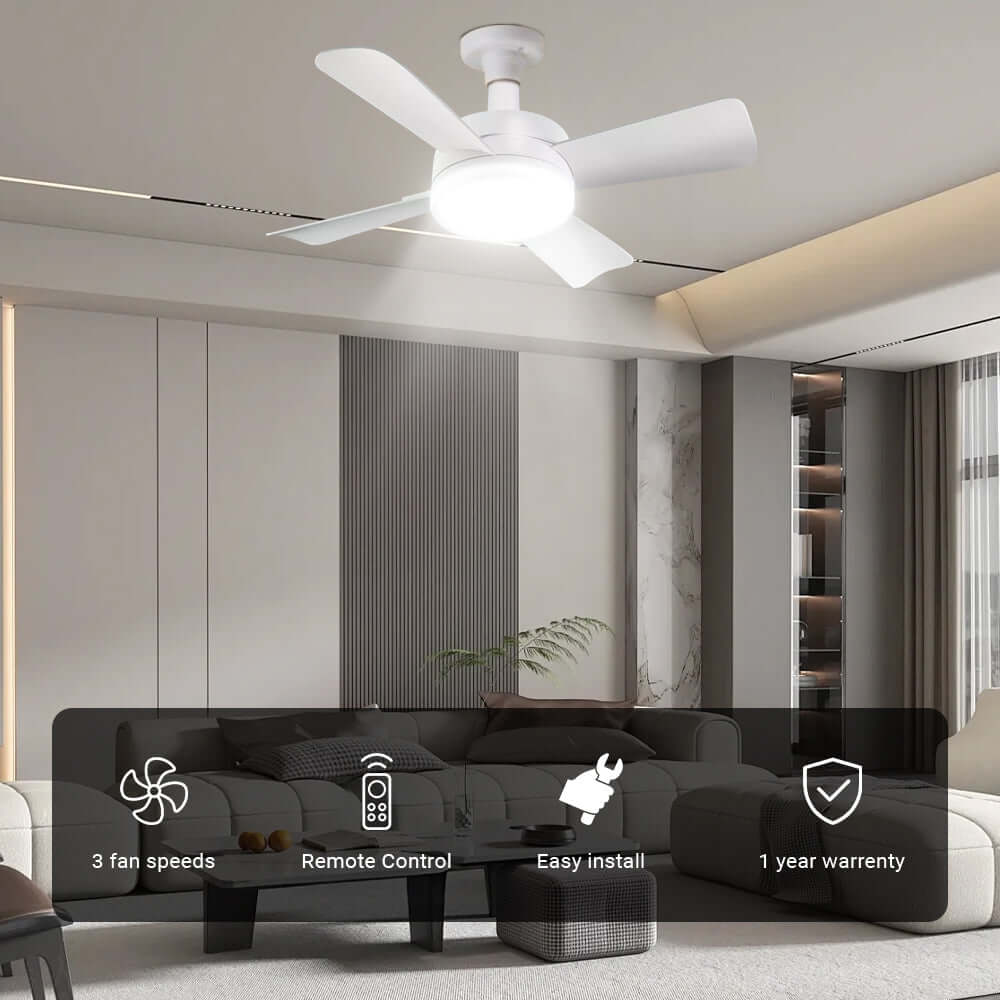 Quiet Socke Ceilingt Fan with Light by USOR - Australian Ceiling Fan Store