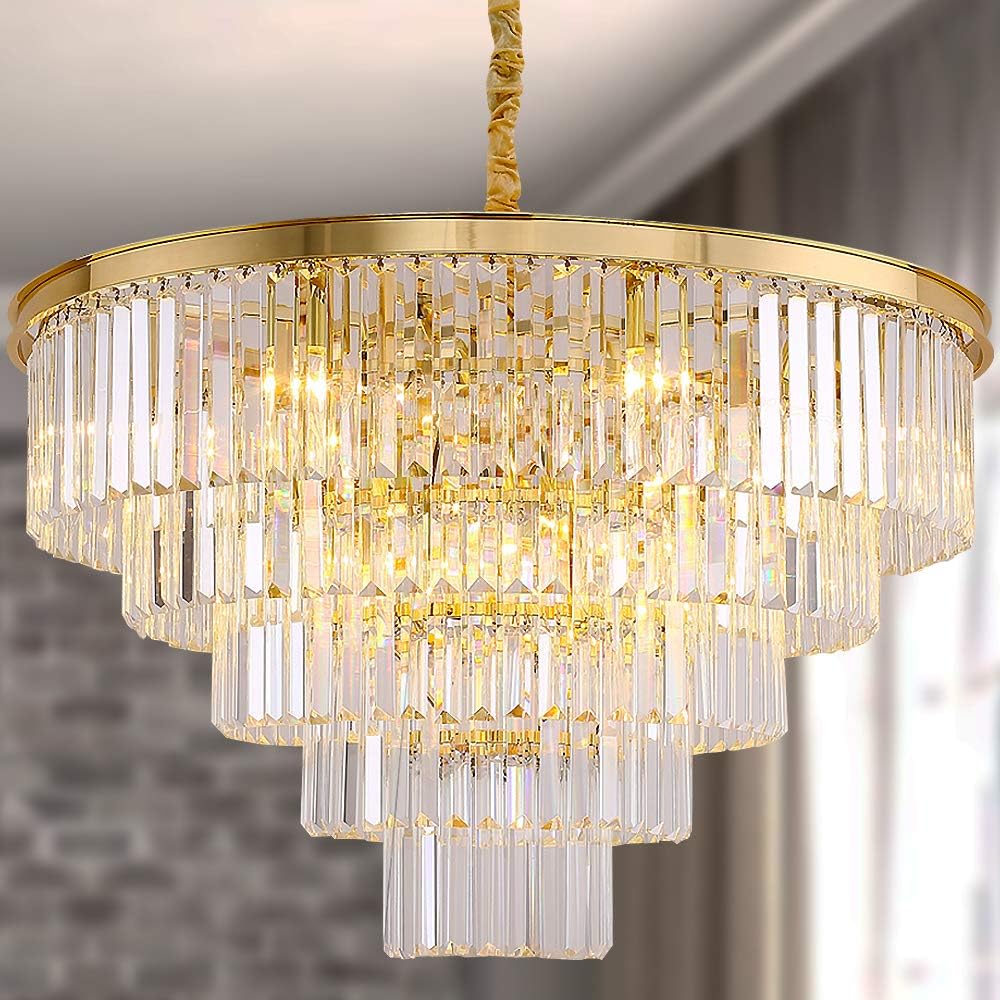 16-Light Crystal Chandelier-Gold by USOR - Australian Chandelier Store
