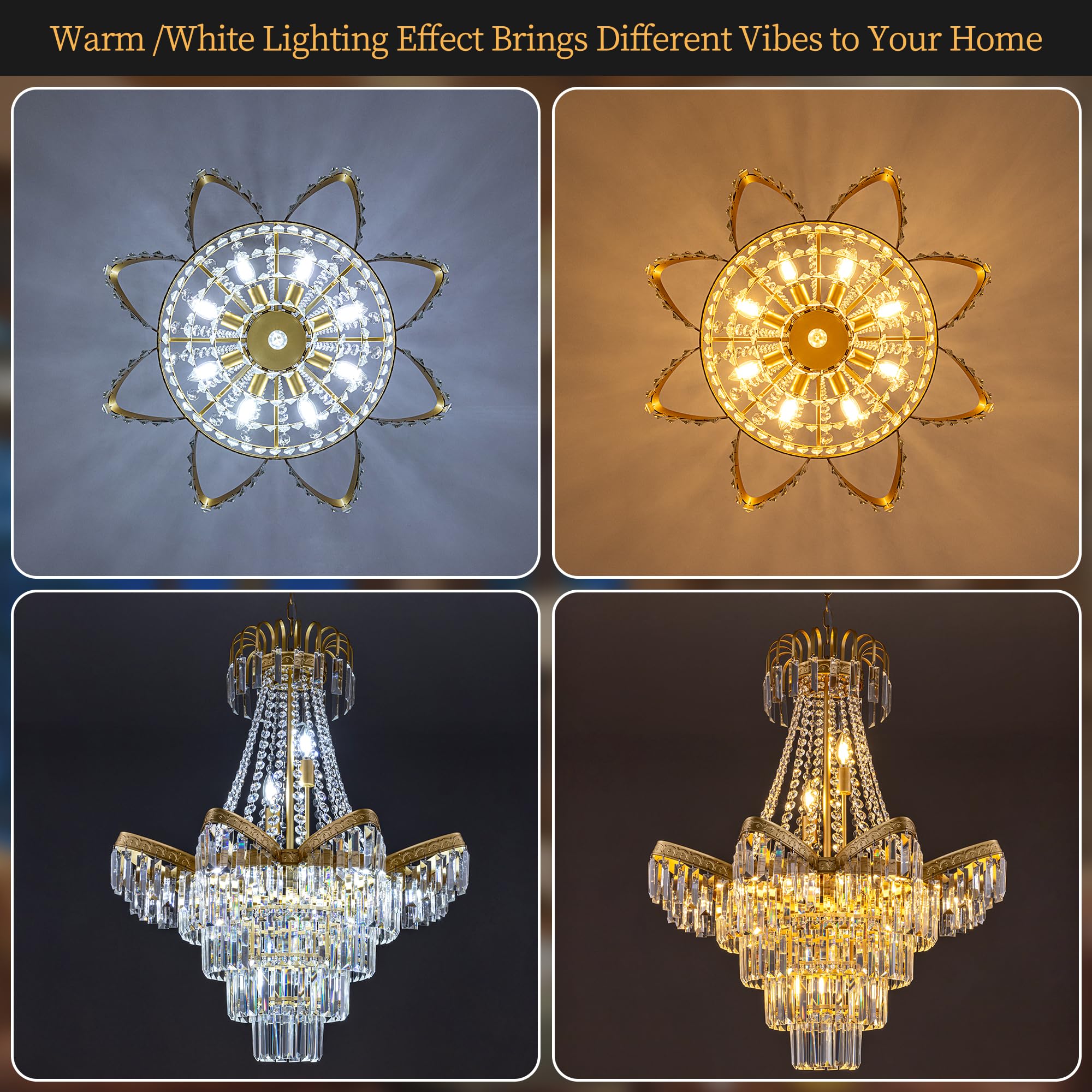 Made-to-Order High Ceiling Empire Crystal Chandelier 11-Light Vintage Gold Chandelier for Foyer, Entryway, Dining Room CL-FEC