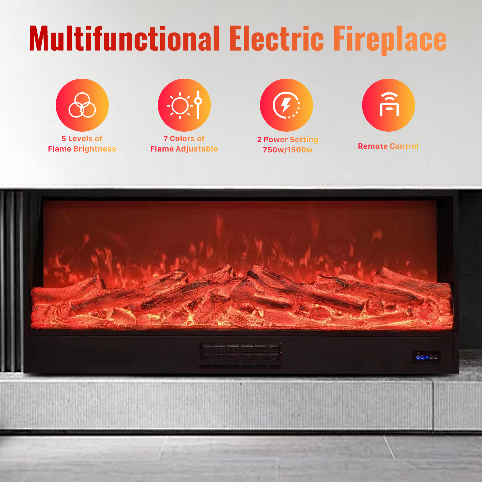 120/150cm Recessed Wall Mounted Electric Fireplace by USOR - Australian Furniture & Homeware Store