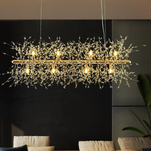 Modern Chandelier Firework 12 Lights 3 Colors Dandelion Pendant Ceiling Light