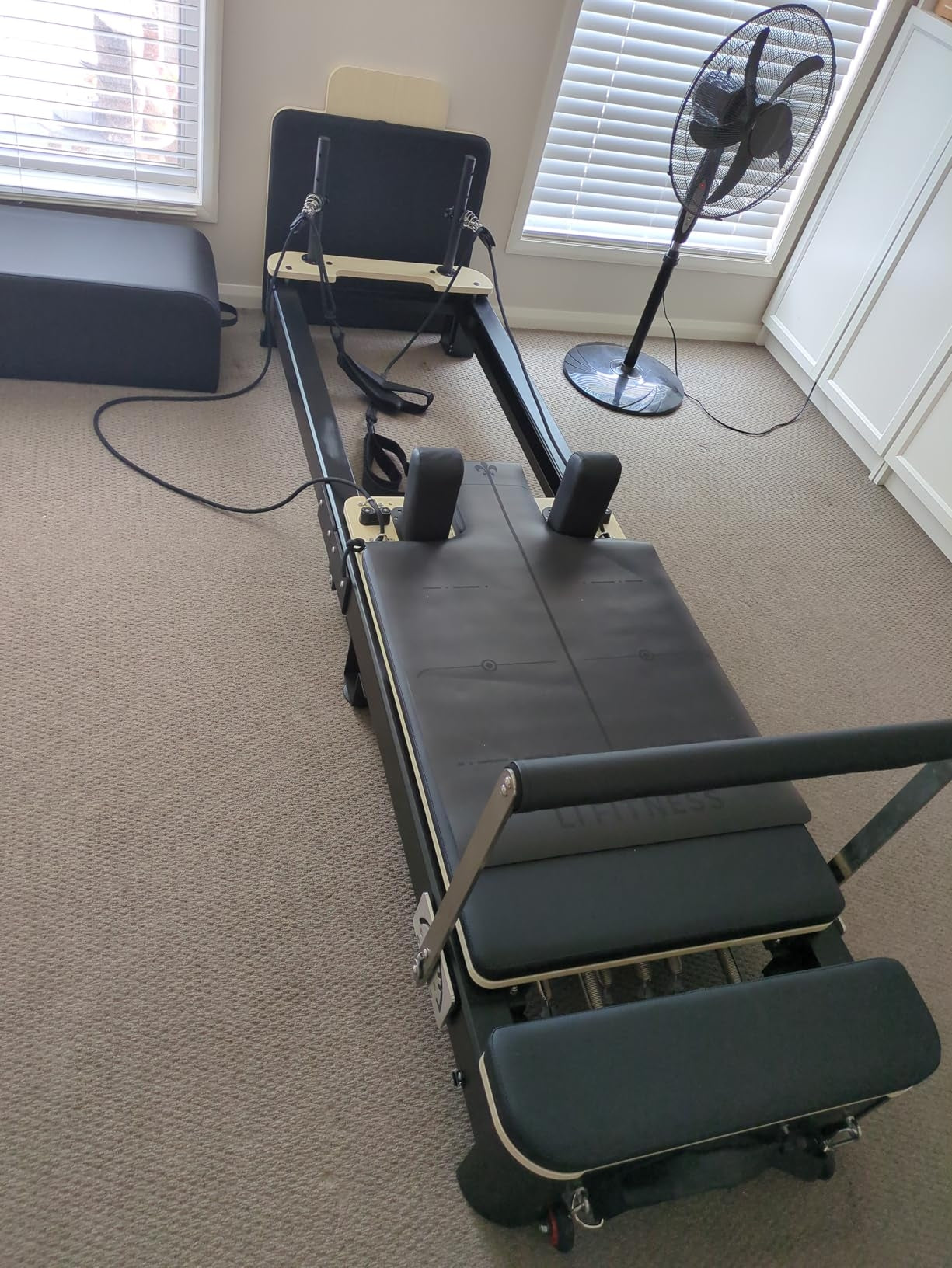 Foldable Pilates Reformer Fitness Exercise Pilate Machine for Home Gym