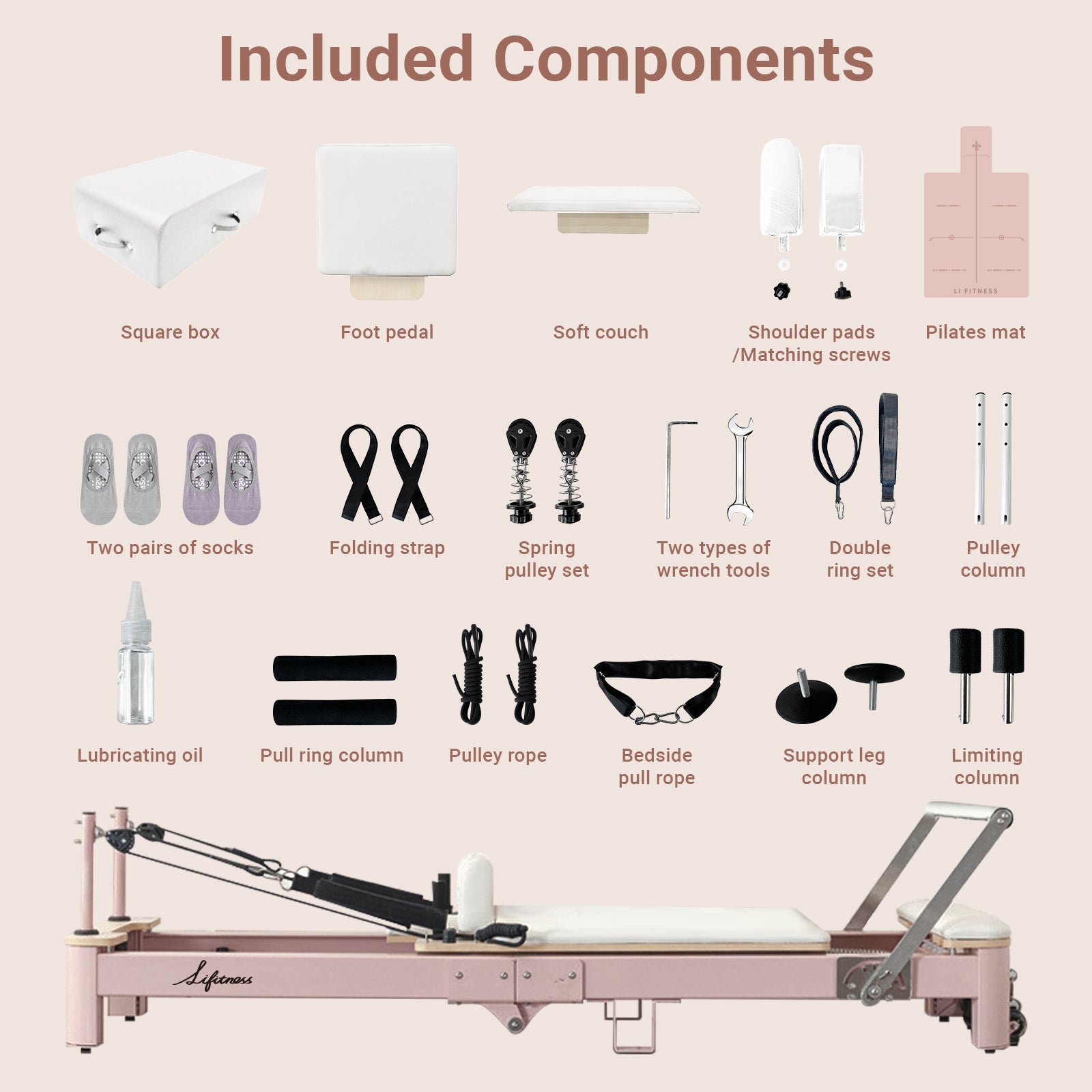 Foldable Pilates Reformer by USOR - Australian Sport & Fitness Store