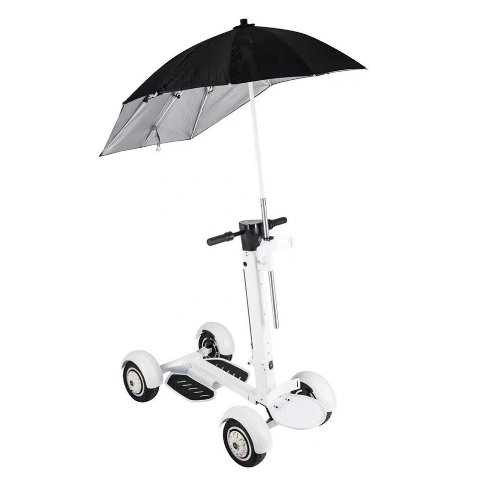 Foldable Sit & Ride Electric Golf Scooter Added Seat And Sunshade