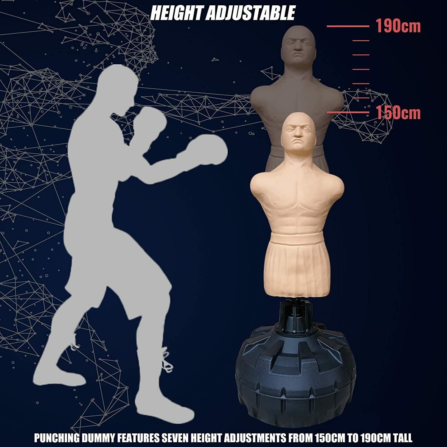 Boxing Punching Bag Dummy Bob Human Free Standing Body Opponent Bag