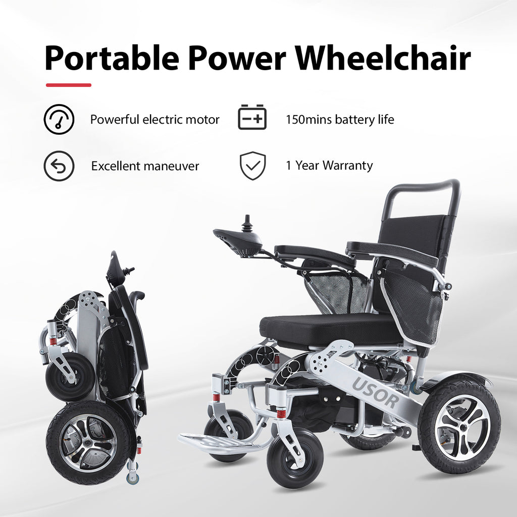 Portable Folding Electric Wheelchair by USOR - Australian Electronic Mobility Device Store