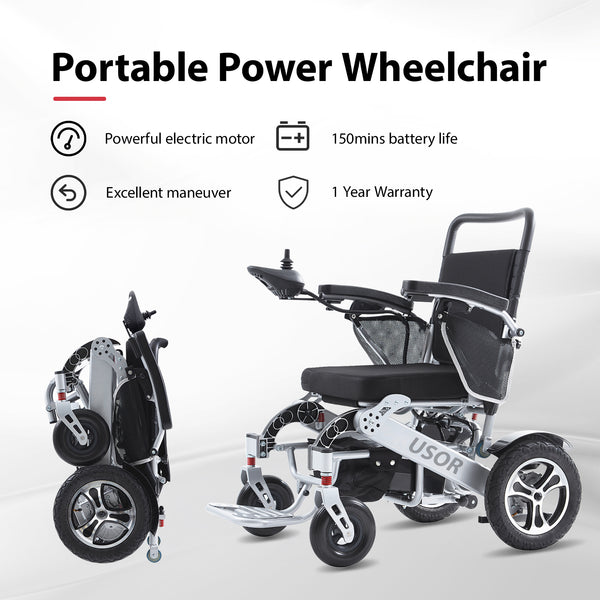Portable Folding Electric Wheelchair by USOR - Australian Electronic Mobility Device Store