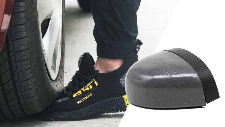 Work Boots Safety Shoes Heavy Duty Black & Yellow