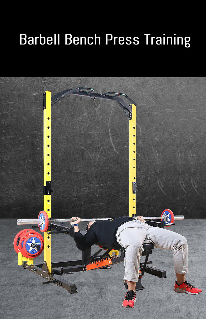 Multi-Function Adjustable Power Rack Exercise Squat Stand