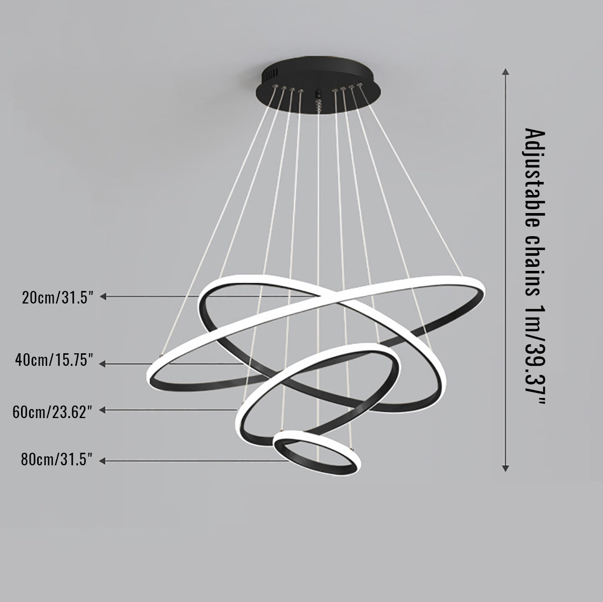 4 Rings Crystal Chandelier by USOR - Australian Chandelier Store
