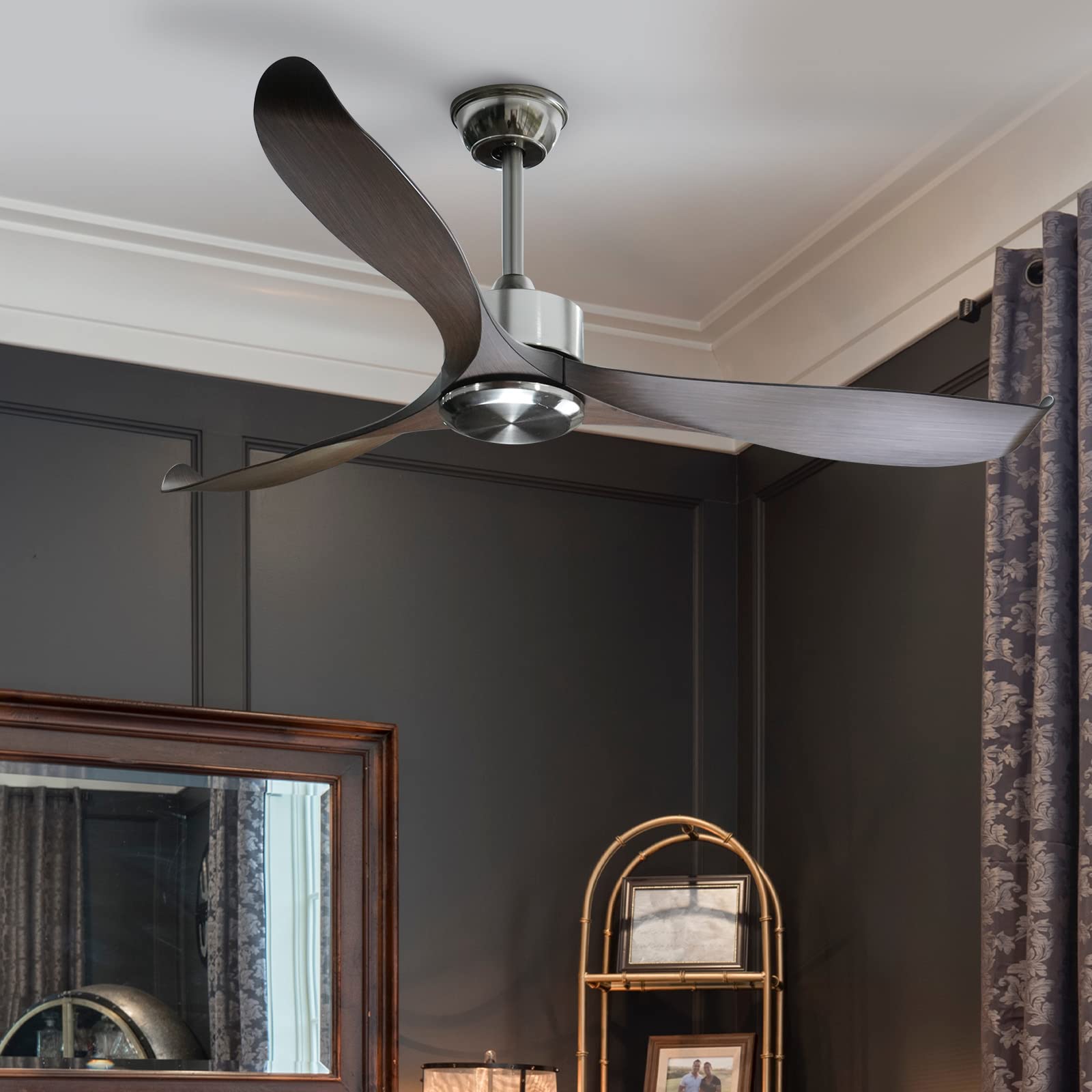 56"Silver&Brown Ceiling Fan by USOR - Australian Ceiling Fan Store