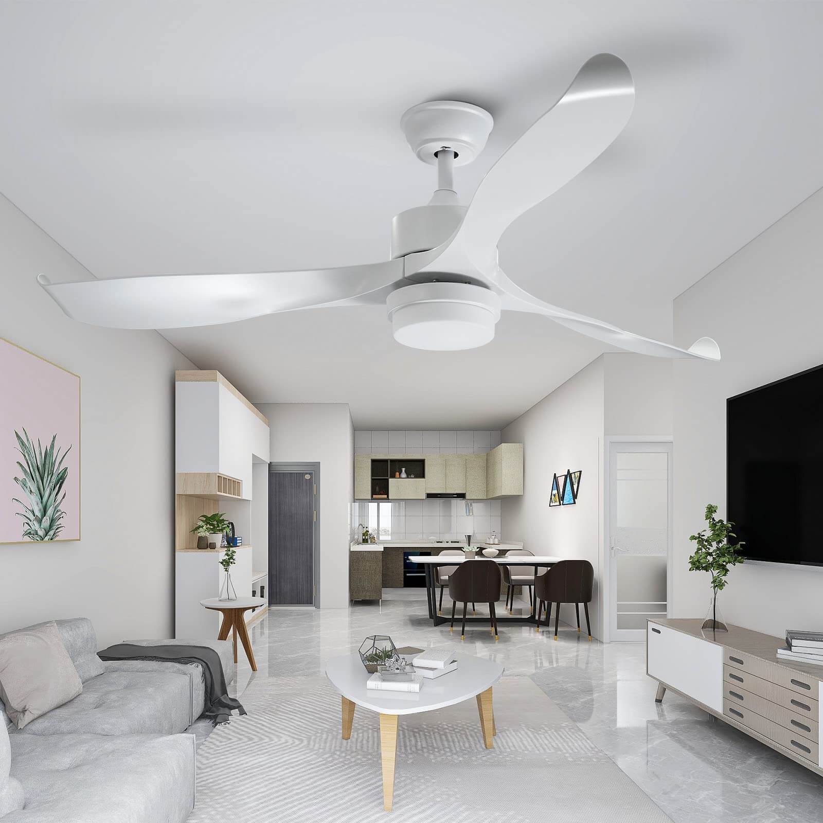 56'' Ceiling Fan with Light by USOR - Australian Chandelier Store