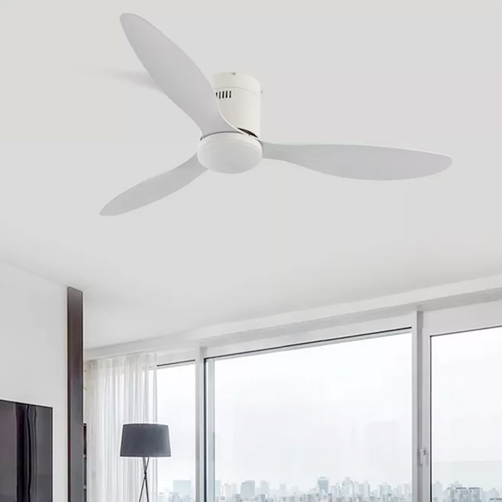 52'' Modern Ceiling Fan with 3 Colors Light Remote Control Extreme Light XIDING-3-P-2B-52-L