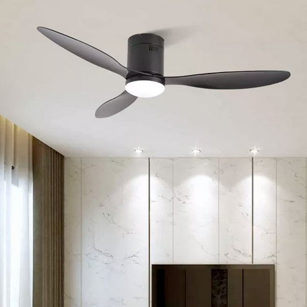 52'' Modern Ceiling Fan with 3 Colors Light Remote Control Extreme Light XIDING-3-P-2B-52-L