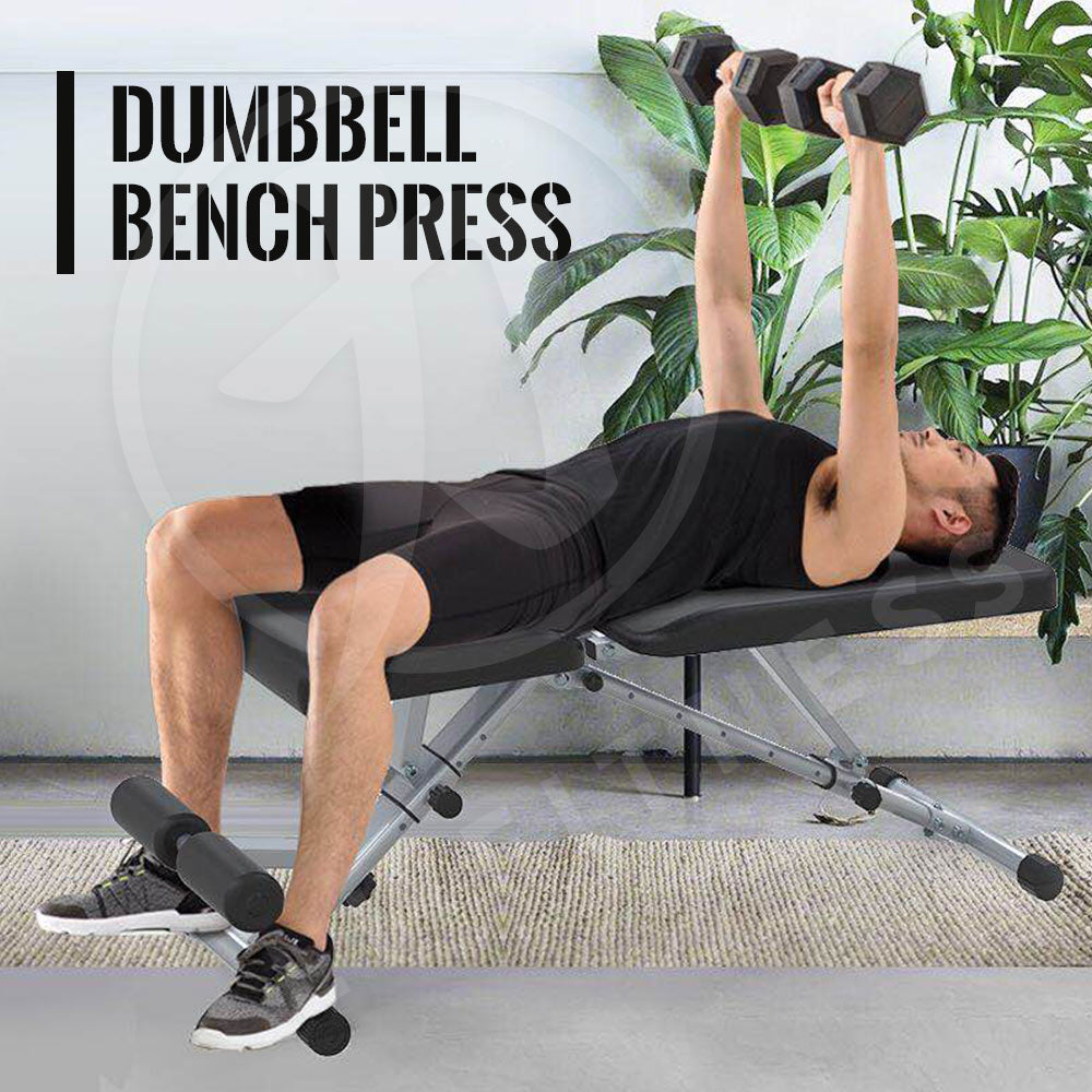 Flat Bench, Foldable Flat Weight Bench, Home Gym Workout Bench, Easy Assembly Strength Training Bench Press