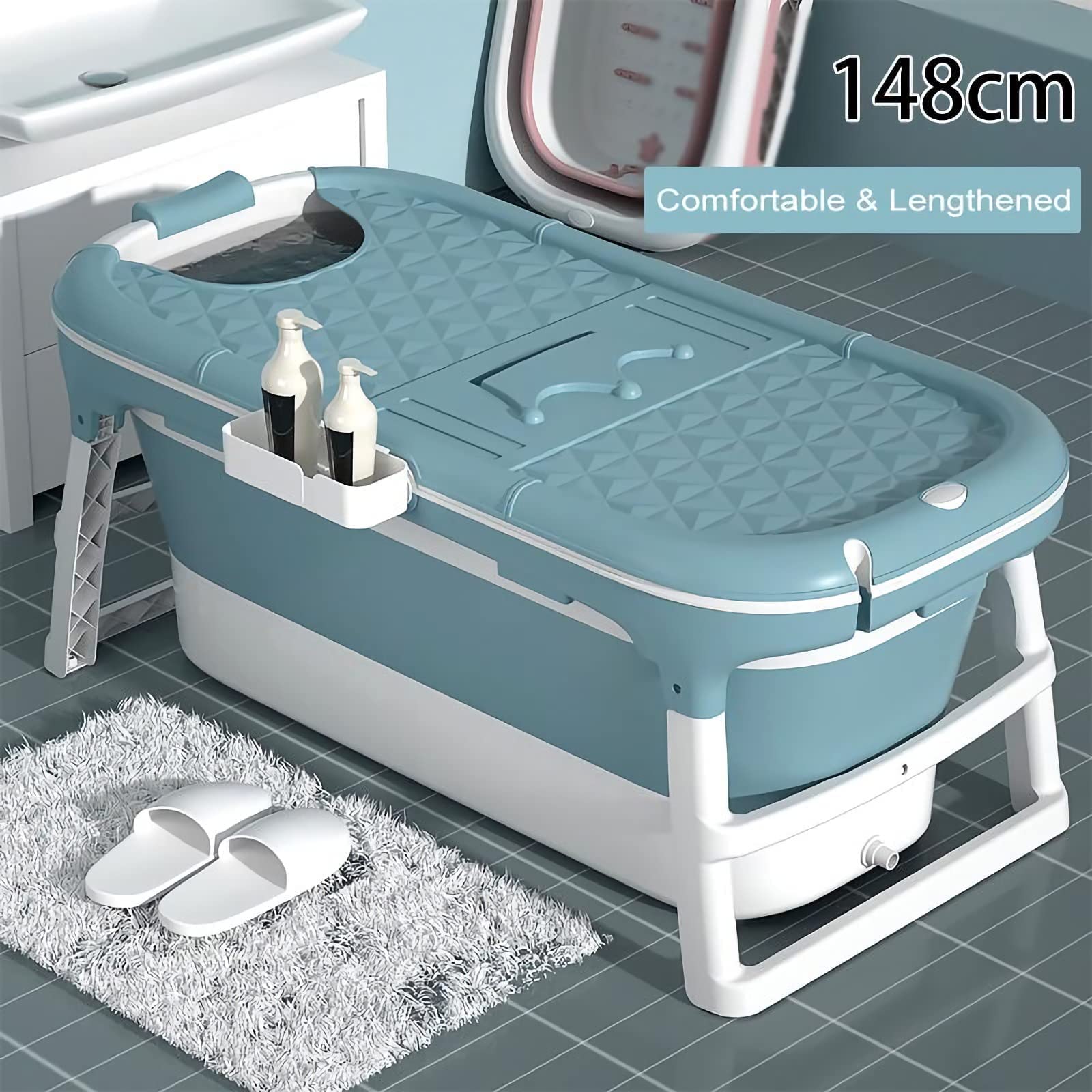 148*62cm Adult Foldable Bathtub by USOR - Australian Furniture& Homeware Store