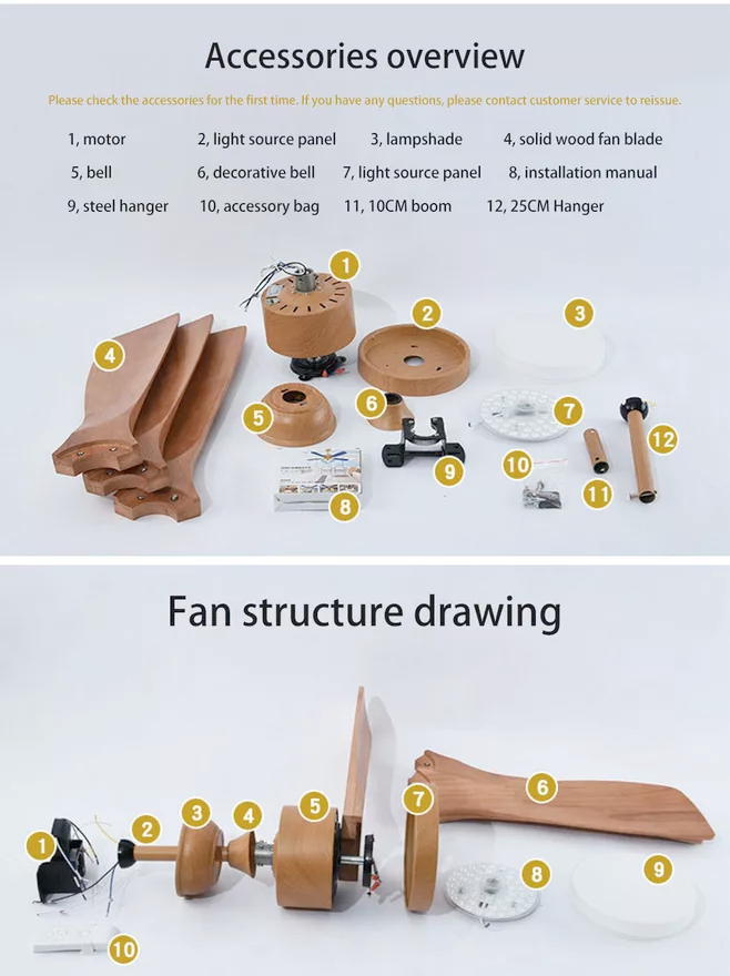 3 Wood Blades Ceiling Fan by USOR - Australian Ceiling Fan Store