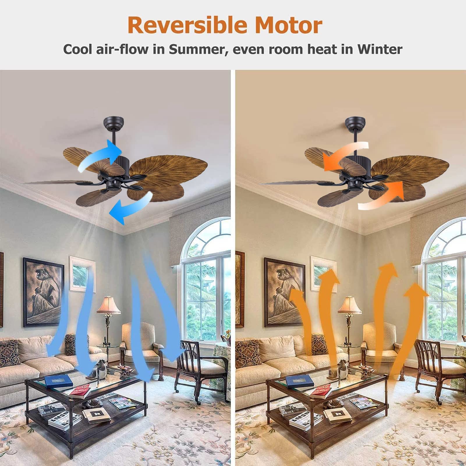 52''Large blade ceiling fan by USOR - Australian Chandelier Store