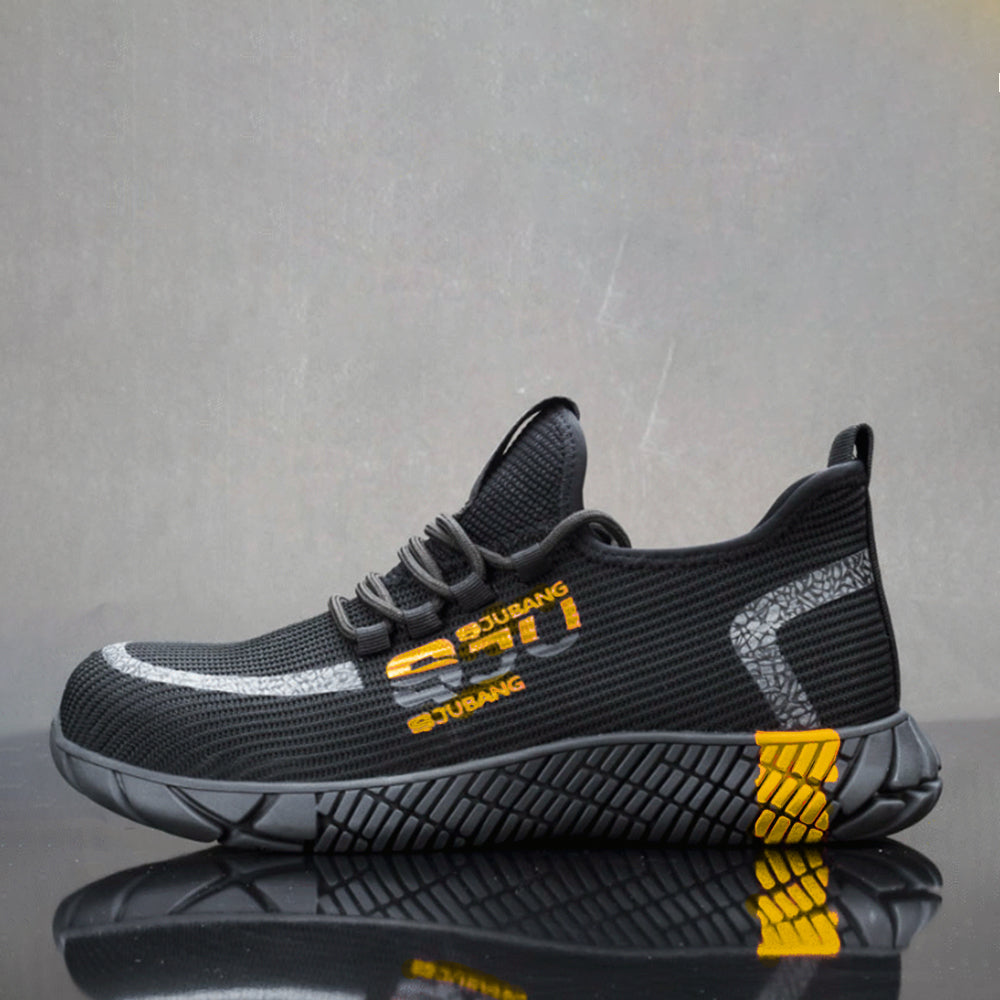 Work Boots Safety Shoes Heavy Duty Black & Yellow