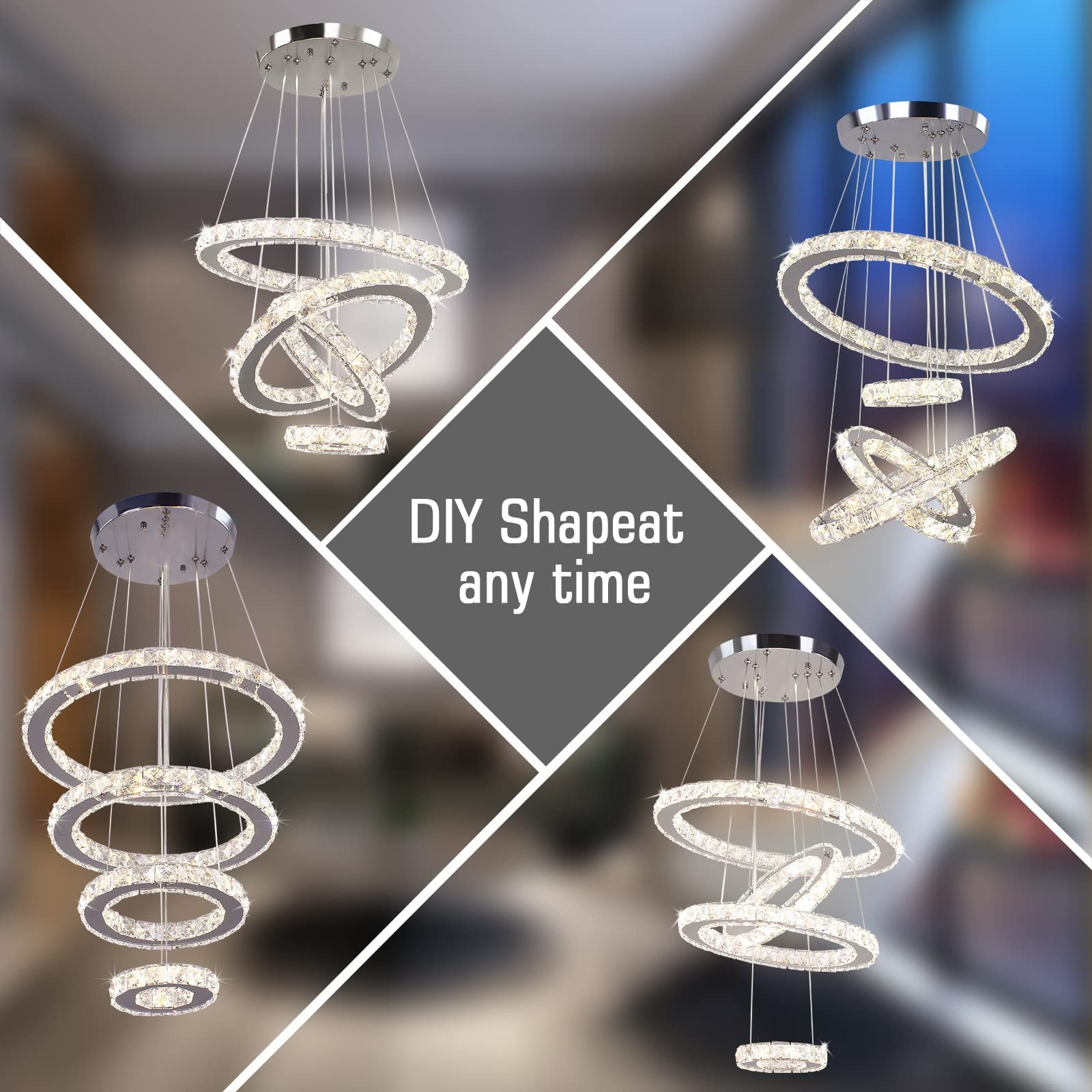 4/6Rings Crystal Chandelier by USOR - Australian Chandelier Store