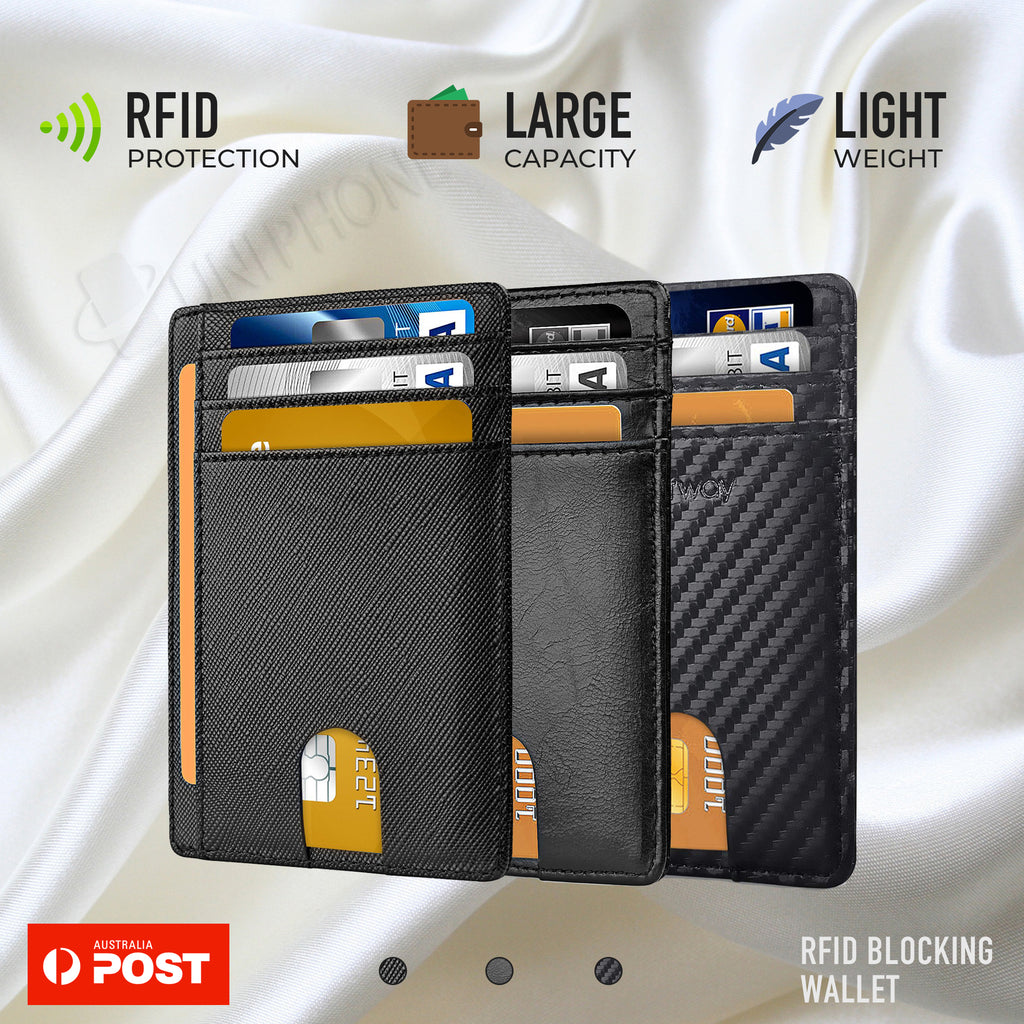 RFID Blocking Purse Flip Leather Wallet